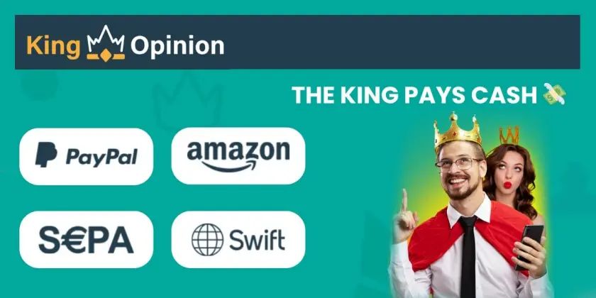Free Cash & Gift Cards with KingOpinion logo