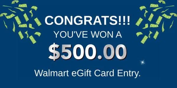 Win a Walmart eGift Card logo
