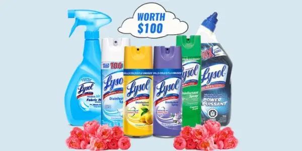 Free Lysol Cleaning Products logo