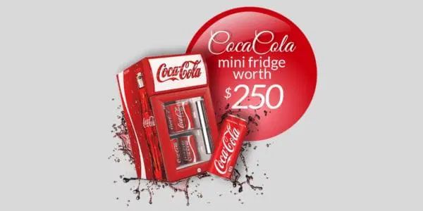 Free Coca Cola Mini Fridge logo