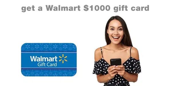 Get a $1000 Walmart Gift Card logo