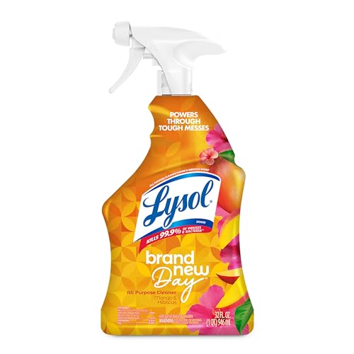Lysol All Purpose Cleaner Spray, Multi-Purpose Disinfecting Spray, Kitchen & Bathroom Cleaner, Mango & Hibiscus Scent, 32 Fl Oz ProductsLogo