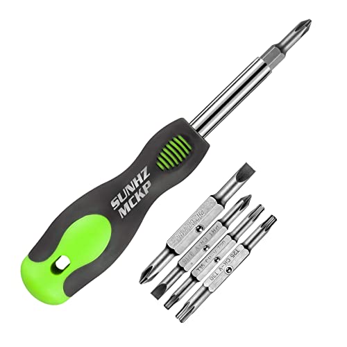 SUNHZMCKP 8 in 1 Screwdriver, Portable multi-purpose screwdriver set，High-Strength Bits, Phillips, Slotted, Torx，Suitable for outdoor and daily repair tools,Practical hand tools ProductsLogo