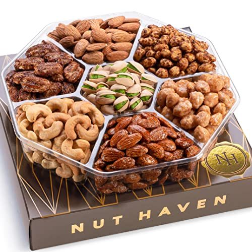 Nuts Gift Basket - Assortment of Sweet & Roasted Salted Gourmet Nuts - Assorted Food Gift Box for Birthday, Family, Sympathy, Men & Women. ProductsLogo