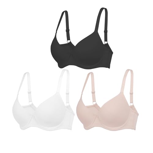 3Pcs Set Everyday Bra for Women T-Shirt Push Up Underwear with Support Anti-Sag Causal Comfortable Lingerie ProductsLogo
