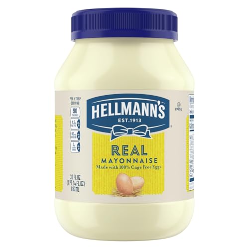 Hellmann's Mayonnaise Real Mayo 1 ct For A Creamy Sandwich Spread or Condiment Rich in Omega-3 ALA, Gluten Free 30 oz ProductsLogo