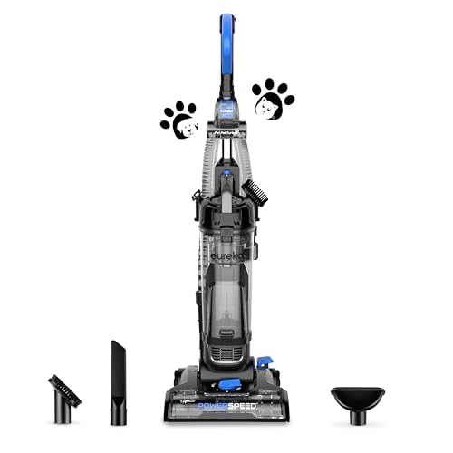 Eureka PowerSpeed Lightweight Upright Vacuum Cleaner for Carpet and Hard Floor, Powerful Bagless Upright Vacuum Cleaner for Home Pets, NEU181A, Blue ProductsLogo