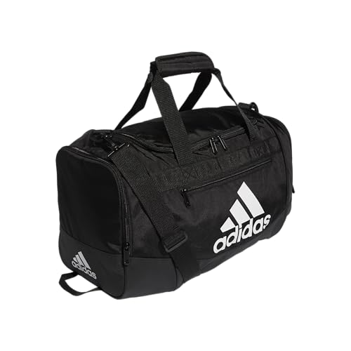 adidas Unisex Defender 4.0 Gym Duffel Bag for Men and Women, Black/White, Small (38L) ProductsLogo
