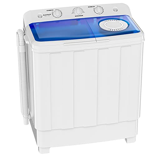 Auertech Portable Washing Machine, 28lbs Twin Tub Washer Mini Compact Laundry Machine with Drain Pump, Semi-automatic 18lbs Washer 10lbs Spinner Combo for Dorms, Apartments, RVs ProductsLogo