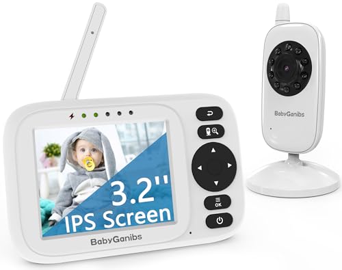 Baby Ganibs Baby Monitor with Camera and Audio, 3.2'' IPS Portable Baby Monitor No WiFi with 1000ft Long Range, Remote Pan-Tilt Video Baby Monitor, Infrared Night Vision, ECO Mode, Powerful Battery ProductsLogo