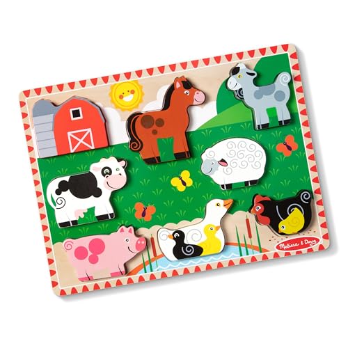 Melissa & Doug Farm Wooden Chunky Puzzle (8 pcs) - FSC Certified ProductsLogo
