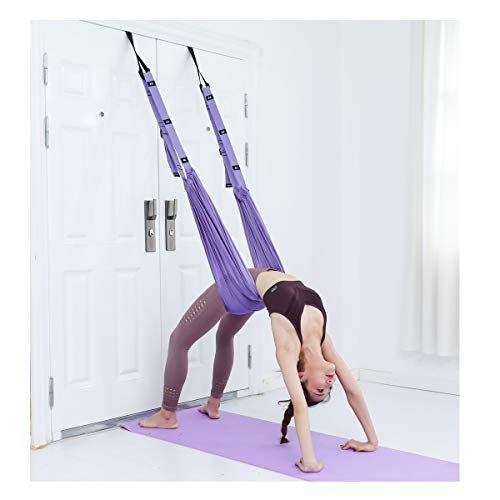 Leg Stretcher Strap, Stretching Equipment with Door Anchor Flexibility Trainer Backbend Assist for Dance Aerial Yoga Ballet Leg Stretching Exercise ProductsLogo