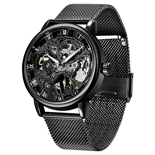 Whodoit Men's Mesh Strap Mechanical Skeleton Watch ProductsLogo