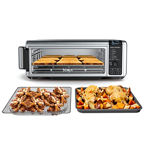 Ninja Digital Air Fry Countertop Oven, 8-in-1 Functionality, 1800W, Flip-Up Design, XL Capacity, Air Fry Basket, Wire Rack & Crumb Tray, Silver, SP101 ProductsLogo