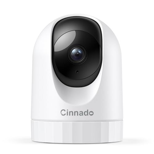 Cinnado Security Camera Indoor-2K 360° WiFi Cameras for Home Security，Pet/Dog/Baby Camera with Phone app, 2-Way Audio, Night Vision, 24/7 SD Card Storage, Works with Alexa & Google Home (2.4Ghz)-D1 ProductsLogo