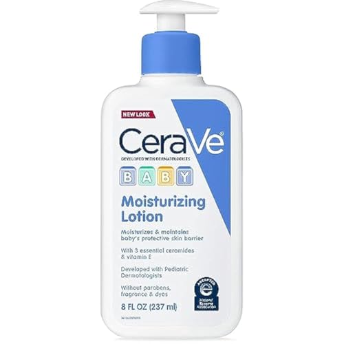 CeraVe Baby Lotion, Gentle Baby Skin Care with Ceramides, Niacinamide & Vitamin E, Fragrance, Paraben, Dye & Phthalates Free, Lightweight Moisturizer, 8 Ounce, Packaging May Vary ProductsLogo