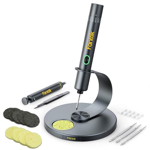 Fanttik T1 Max Soldering Iron Kit, Cordless Soldering Iron, 7 Seconds Fast Heating(390°F-840℉), Auto Sleep, 4 Precision Soldering Tips(C210), 360° Swivel Stand, Soldering Iron for Precision Repair ProductsLogo