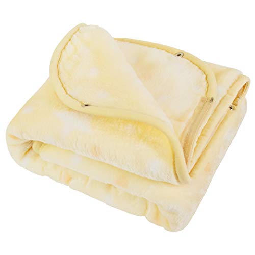 JOIE BEAN Swaddle Blanket Adjustable Baby Wrap | Toddler and Baby Blanket 2 in 1 Sleep Sack Bag | Soft Micro Plush Fleece Infant Sleeping Bag and Wearable Blanket| 35 x 31 Inches Yellow ProductsLogo