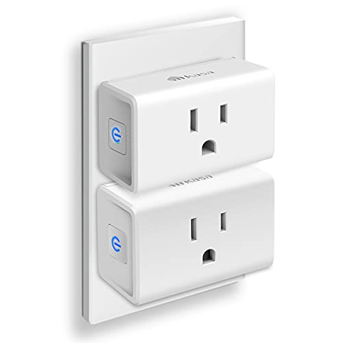 Kasa Smart Plug Ultra Mini 15A, Smart Home Wi-Fi Outlet Works with Alexa, Google Home & IFTTT, No Hub Required, UL Certified, 2.4G WiFi Only, 2 Count (Pack of 1)(EP10P2) , White ProductsLogo