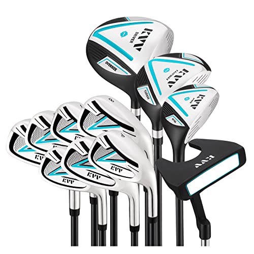 KVV Premium Right Hand Golf Club Set 11-Piece Set for Women, Including Driver, Fairway, Hybrid, 5#-P# Irons, Putter Steel Shaft Regular Flex Golf Clubs, Without Golf Bag ProductsLogo