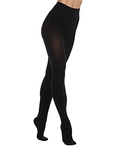 EVERSWE Women's 80 Den Soft Opaque Tights, Women's Tights (S/M, Totally Black) ProductsLogo