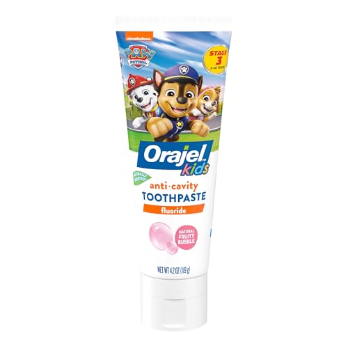Orajel Kids Paw Patrol Anti-Cavity Fluoride Toothpaste, Natural Fruity Bubble Flavor, 4.2oz Tube ProductsLogo