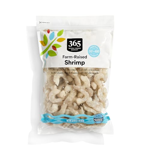 365 By Whole Foods Market, Peeled Tail Off Shrimp 51-60 Count, 32 Ounce ProductsLogo