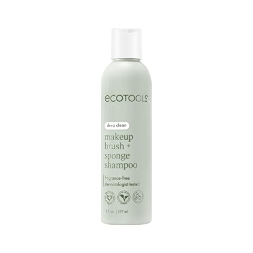 EcoTools Cleanser Shampoo for Makeup Brush/Sponge/Puffs, Remove Makeup & Impurities, Fragrance-Free, No Harsh Chemicals, Vegan & Cruelty-Free, 6 fl.oz./177 ml, 1 Count ProductsLogo