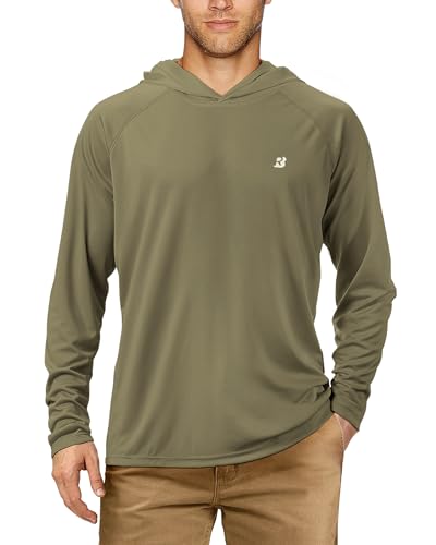 Roadbox Men's UPF 50+ Sun Protection Hoodie Shirt Outdoor UV Long Sleeve Fishing Shirts for Workout Running Swimming Hiking ProductsLogo