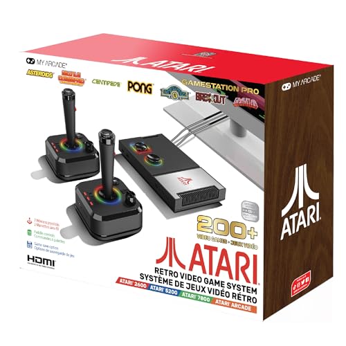 My Arcade Atari Game Station Pro: Retro Video Game Console with 200+ Games, Wireless Joysticks, RGB LED Lights, Atari 2600/5200/7800 and More ProductsLogo