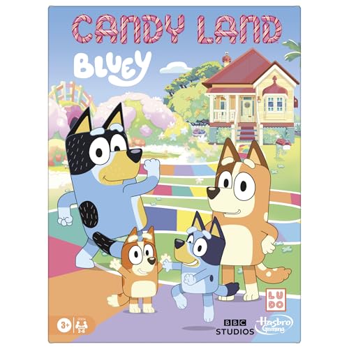 Hasbro Gaming Candy Land Bluey Edition Board Game | Ages 3 and Up | 2-6 Players | Play as Dad, Mum, Bluey, Bingo, Muffin, or Socks | Preschool Games | Kids Gifts (Amazon Exclusive) ProductsLogo