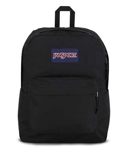 JanSport SuperBreak One Backpacks - Durable, Lightweight Bookbag with 1 Main Compartment, Front Utility Pocket with Built-in Organizer - Premium Backpack, Black ProductsLogo
