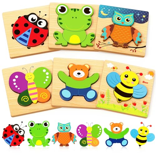 Bekayshad Wooden Puzzles Toddler Toys Gifts for 1 2 3 Year Old Boys Girls, Animal Jigsaw Puzzles Montessori Toys, Learning Educational Christmas Birthday Gifts for Girls Boys Ages 1-3 ProductsLogo