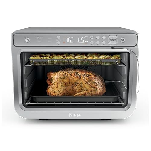 Ninja Prestige Smart XL with Pro Cook System 10-in-1 Air Fry Digital Countertop Convection Toaster Oven with Air Fry, Air Roast, Broil & Bake, Pro Cook Thermometer, 1800 Watts, Stainless Steel, DT551 ProductsLogo