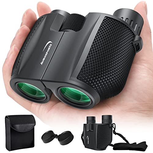 Aurosports 10x25 Binoculars for Adults and Kids, Large View Compact Binoculars with Low Light Vision, Easy Focus Small Binocular for Bird Watching Outdoor Travel Sightseeing Concert Hunting Hiking ProductsLogo