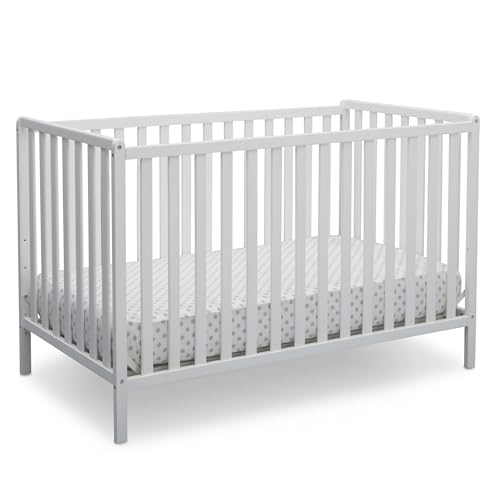 Delta Children Heartland 4-in-1 Convertible Crib - Greenguard Gold Certified, Bianca White ProductsLogo