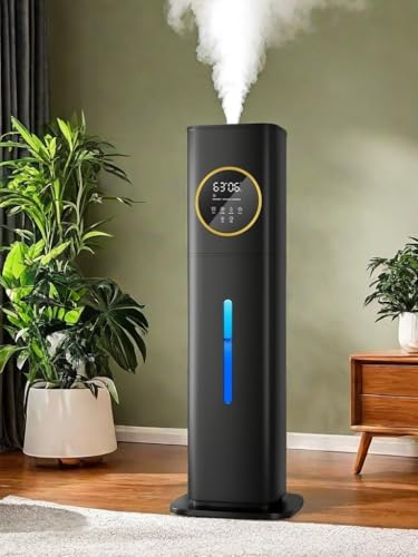 Humidifier Large Room Bedroom with Night Light, 2.1Gal(8L) Humidifiers for Home with Essential Oil Diffuser, Top Fill Whole House Cool Mist Humidifiers for Plants Baby Kids Adults(Black) ProductsLogo