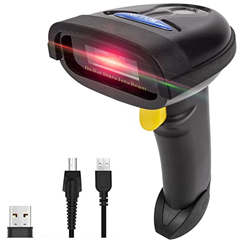 NETUM 2D Barcode Scanner, Compatible with 2.4G Wireless & Bluetooth & USB Wired Connection, Connect Smart Phone, Tablet, PC, 1D Bar Code Reader Work for QR PDF417 Data Matrix (NT-1228BL) ProductsLogo