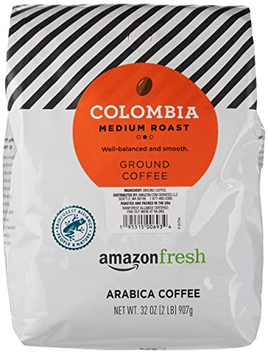 Amazon Fresh, Colombia Ground Coffee, Medium Roast, 32 Oz ProductsLogo