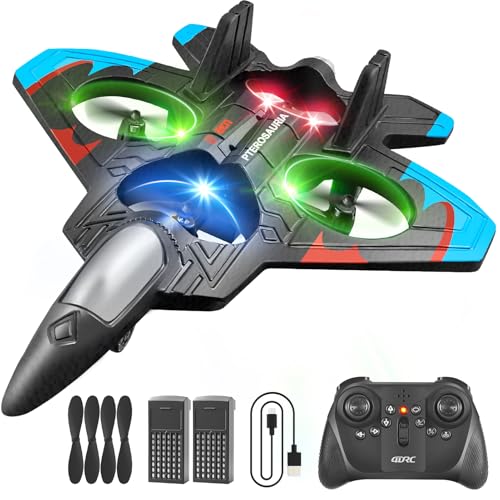 4DRC V32 Foam Remote Control Airplanes RC Planes for Kids Adults 8-16, RC Airplane Fighter Jet with Light, 360° Flip Fighter Jet Toys, Stunt Roll, Airplane Toy Gifts for Kids Boys ProductsLogo