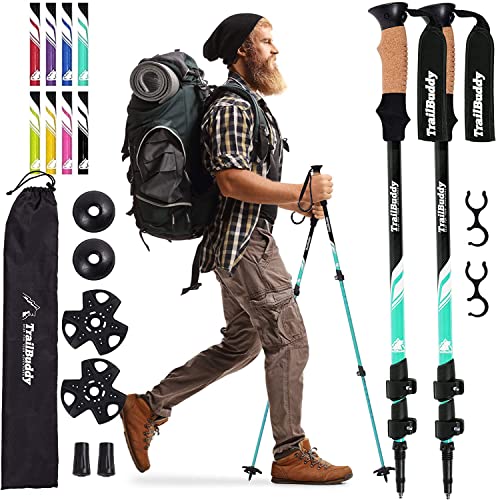 TrailBuddy Trekking Poles – Lightweight 7075 Aluminum Hiking Poles for Women, Men & Seniors – Collapsible Walking Sticks for Travel, Trails & Balance ProductsLogo