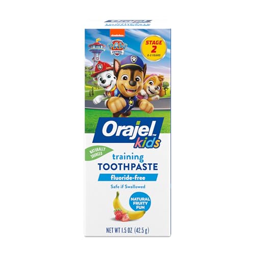 Orajel Kids Paw Patrol Fluoride-Free Training Toothpaste, Natural Fruity Fun Flavor, #1 Pediatrician Recommended , 1.5oz Tube ProductsLogo