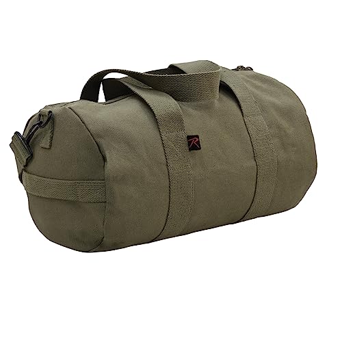 Rothco Canvas Shoulder Duffle Bag Duffel Gym Bag for Men Women Sports Duffel Bag, Olive Drab, 19 Inches ProductsLogo
