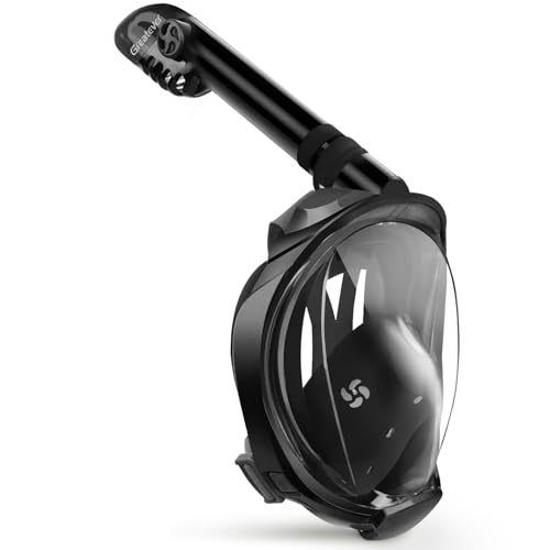 Greatever G2 Full Face Snorkel Mask with Latest Dry Top System,Foldable 180 Degree Panoramic View Snorkeling Mask with Camera Mount,Safe Breathing,Anti-Leak&Anti-Fog ProductsLogo