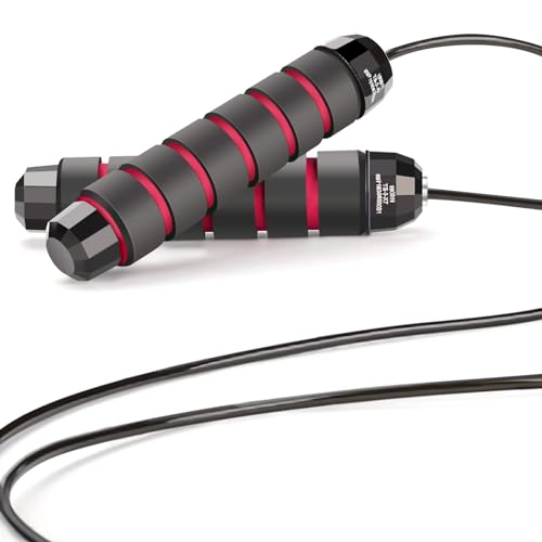 DEGOL Skipping Rope with Ball Bearings Rapid Speed Adjustable Jump Rope Cable and 6” Memory Foam Handles Ideal for Aerobic Exercise Like Speed Training, Extreme Jumping, Endurance Training and Gym ProductsLogo