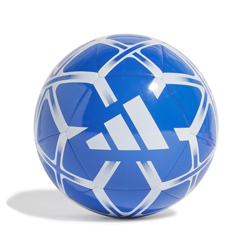 adidas Unisex Starlancer Club Soocer Ball, Blue/White, 3 ProductsLogo