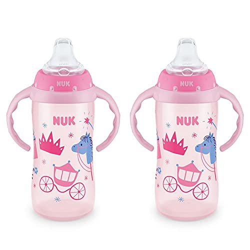 NUK Learner Cup, 10 oz, 8+ Months, 2 Count – BPA Free, Spill Proof Sippy Cup ProductsLogo