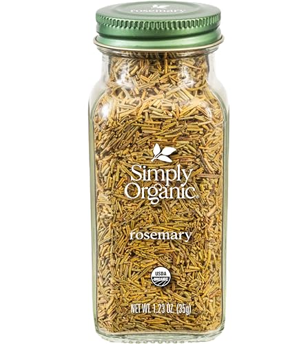 Simply Organic Whole Rosemary Leaf, 1.23 Ounce, Pungent, Herbaceous, Fresh Earthy Taste & Aroma, Kosher, Certified Organic ProductsLogo