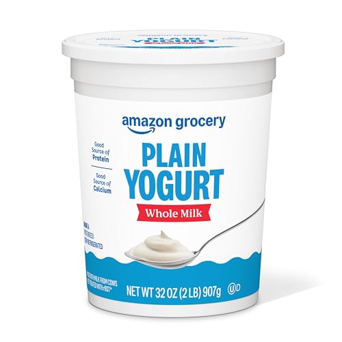 Amazon Grocery, Whole Milk Plain Yogurt, 32 Oz (Previously Amazon Fresh, Packaging May Vary) ProductsLogo