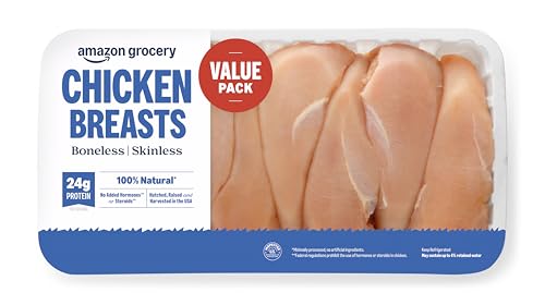 Amazon Grocery, Chicken Breast Fillets Value Pack, Boneless Skinless, 100% Natural, Weight Varies ProductsLogo